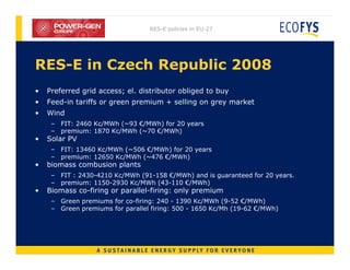 Renewable Energy Policy in EU-27