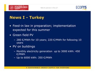 Renewable Energy Policy in EU-27