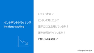 Incident tracking
インシデントトラッキング
 