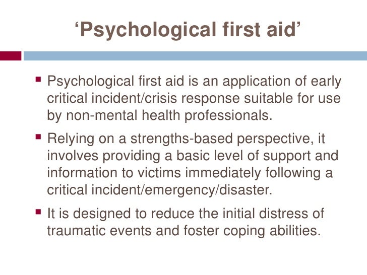 Responding In Times Of Crisis Providing Psychological First Aid Responding In Times Of Crisis Providing Psychological First Aid