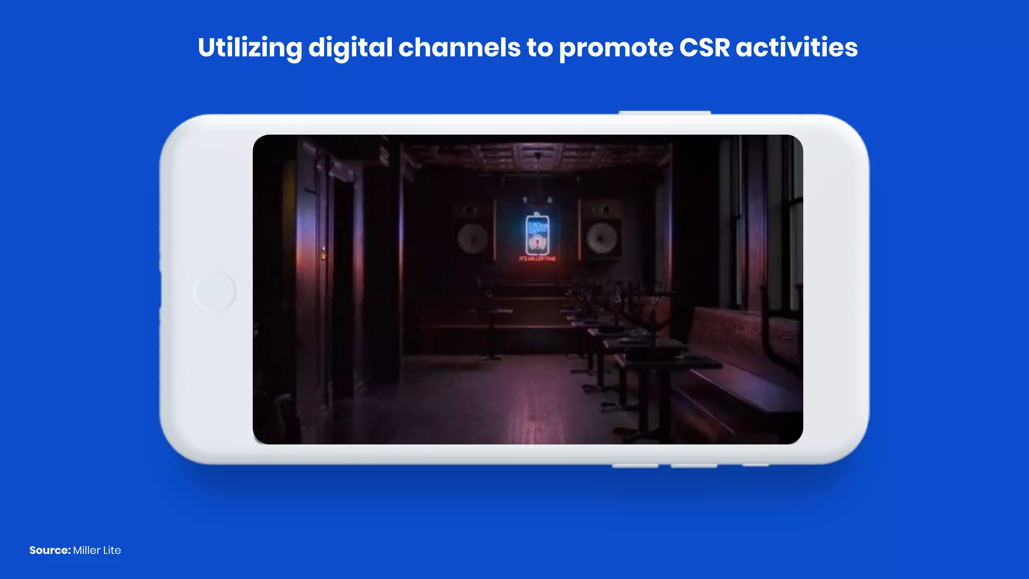 Utilizing digital channels to promote CSR activities
Source: Miller Lite
 