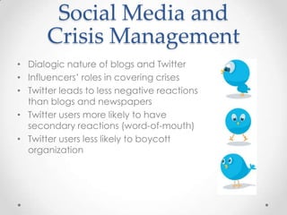 Research PurposeApply Situational Crisis Communication Theory (SCCT) and Discourse Renewal in an analysis of organizations’ responses to social media crises.Recommend 140-character response strategiesSuggest social media policies to prepare and respond to social media crises more effectively