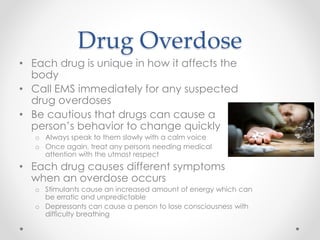 Overdose Def Responding to medical emergencies | PPTX