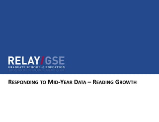 RESPONDING TO MID-YEAR DATA – READING GROWTH
 