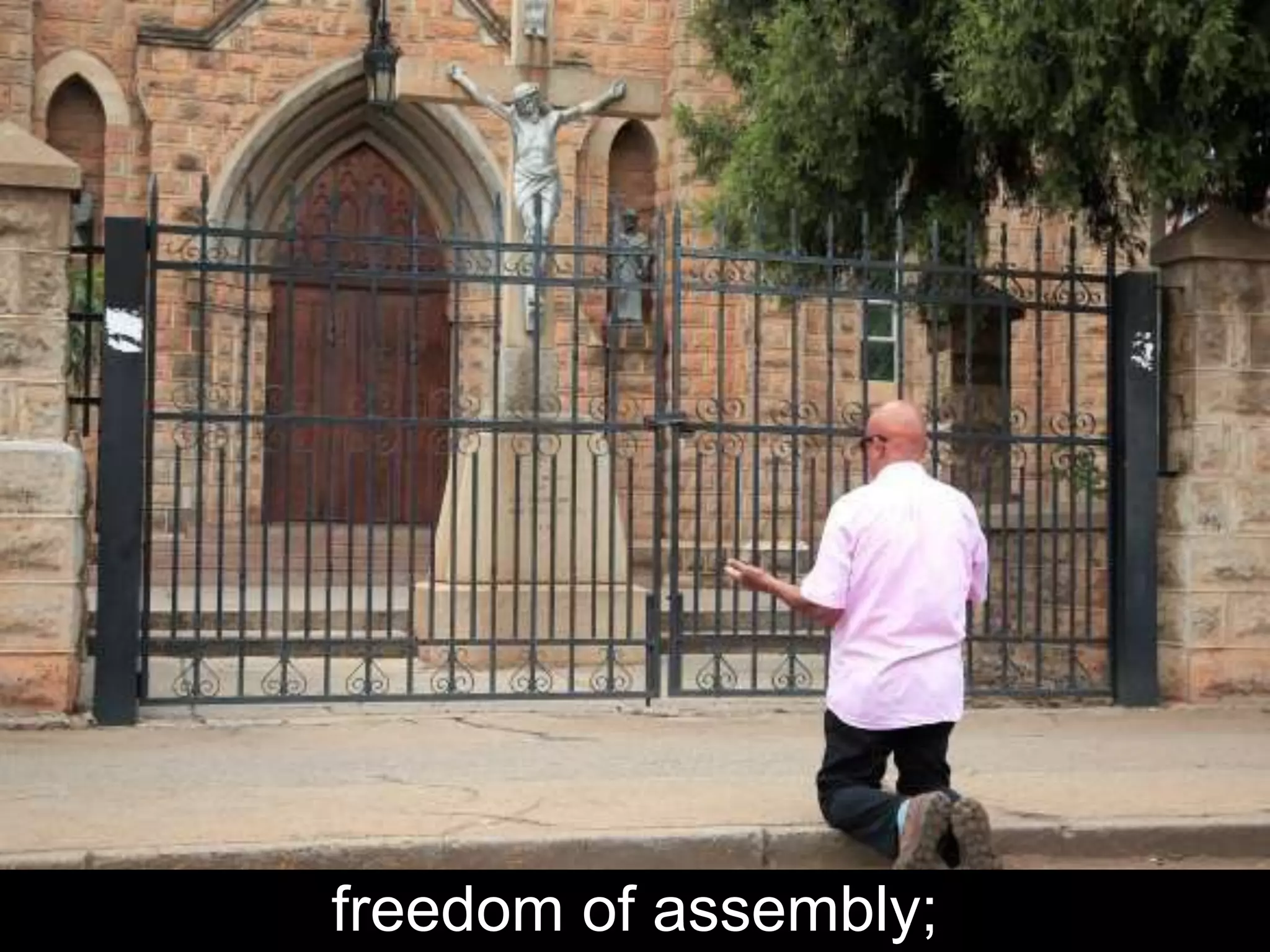 freedom of assembly;
 