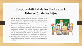 Responsabilidad de los Padres en la Educación de los Hijos: Claves para ...