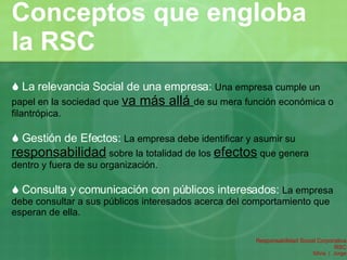Que Es Rsc Responsabilidad Social Corporativa RSC | PPT