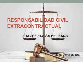 RESPONSABILIDAD CIVIL
EXTRACONTRACTUAL
CUANTIFICACIÓN DEL DAÑO
Juan David Duarte
 