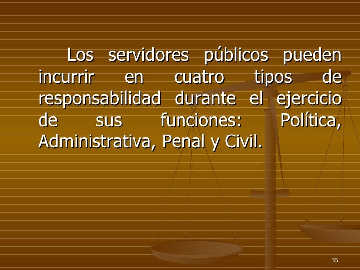 Responsabilidad de Servidores Públicos - Supervision Y Control