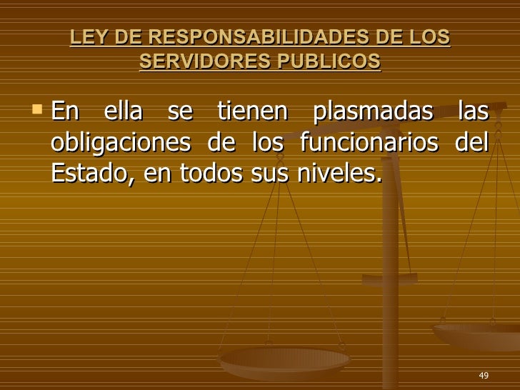 Responsabilidad de Servidores Públicos Supervision Y Control
