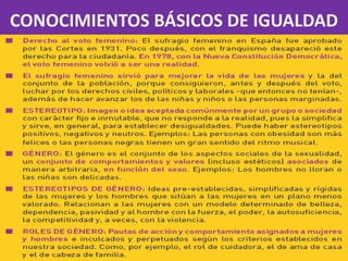 CONOCIMIENTOS BÁSICOS DE IGUALDAD
 