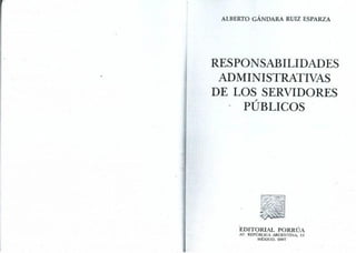 Responsabilidades Administrativas De Los Servidores PúBlicos