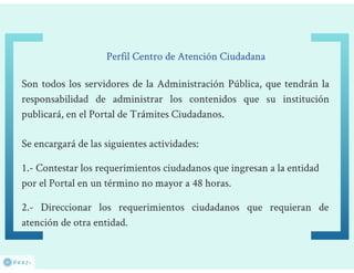 Responsabilidades y actividades de los perfiles