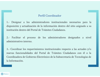 Responsabilidades y actividades de los perfiles