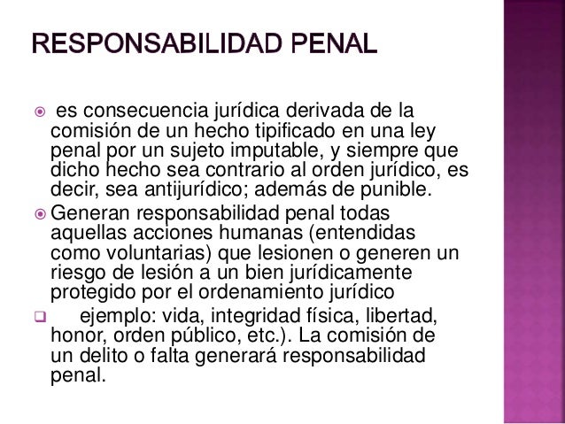 Significado De Responsabilidad Penal Definicion Elementos Persona – Eroppa