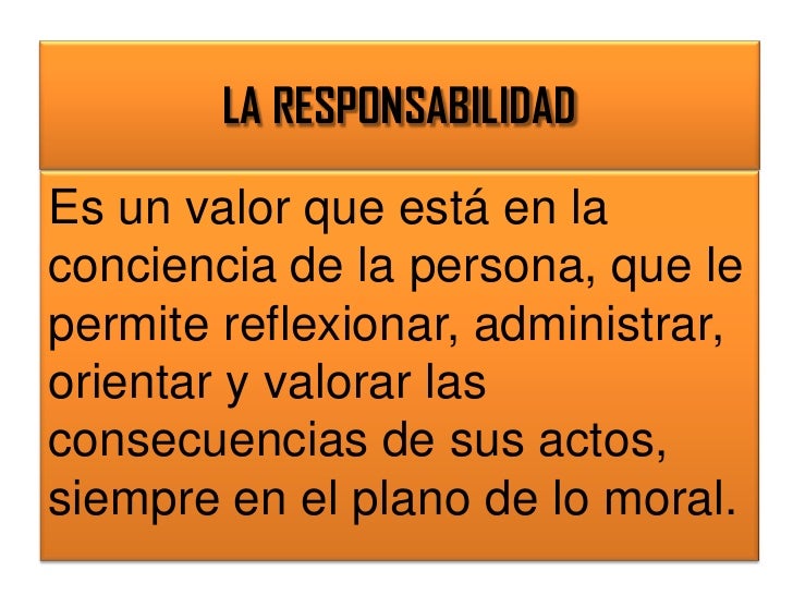 Responsabilidad personal y profesional