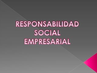 Responsabilidad social empresarial.