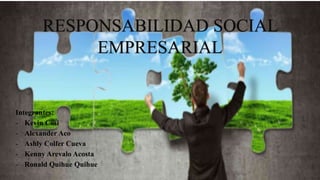 Integrantes:
- Kevin Cosi
- Alexander Aco
- Ashly Colfer Cueva
- Kenny Arevalo Acosta
- Ronald Quihue Quihue
RESPONSABILID...