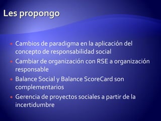 Responsabilidad Social Empresarial Y Gerencia De Proyectosv3slide | PDF