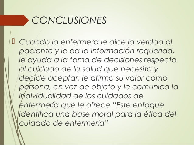 Responsabilidad ética en el cuidado enfermero