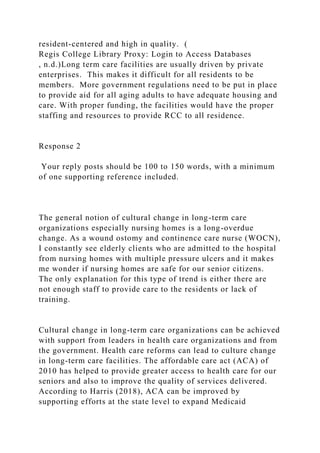 Response 1 Your reply posts should be 100 to 150 words, with.docx