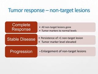 Response assessment in solid tumours | PPTX