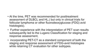 Response assessment lymphomas | PPTX