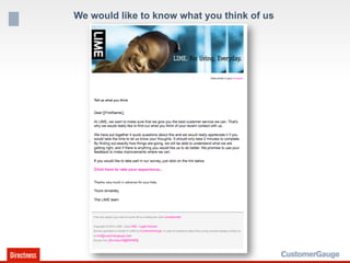 We would like to know what you think of us
 