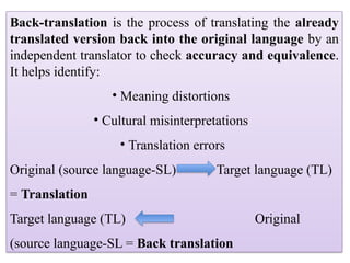 Back Translation Vs Rationale Example Understanding Response Bias and Cross-Cultural Research: test ...