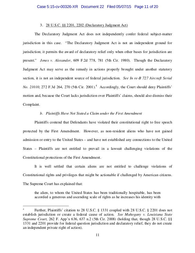 Response In Motion To Oppose
