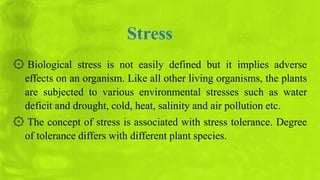 Response of Plant to Stress by Abu Khairul Bashar | PPTX