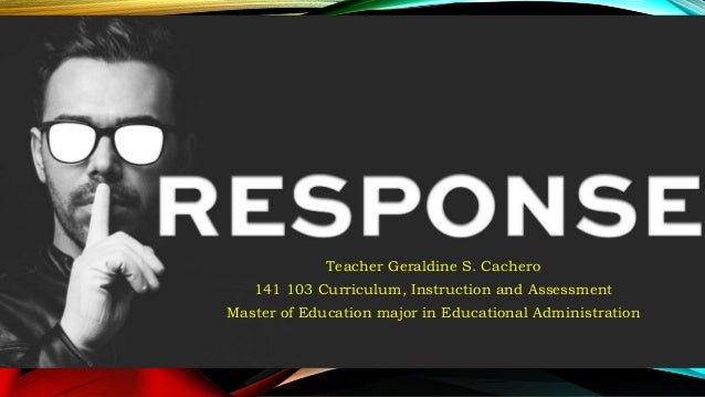 Responses To Issues And Concerns In Curriculum