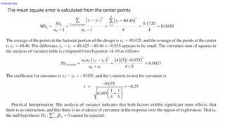 Internal Use
The mean square error is calculated from the center points
 