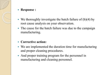 Response to a warning letter | PPTX
