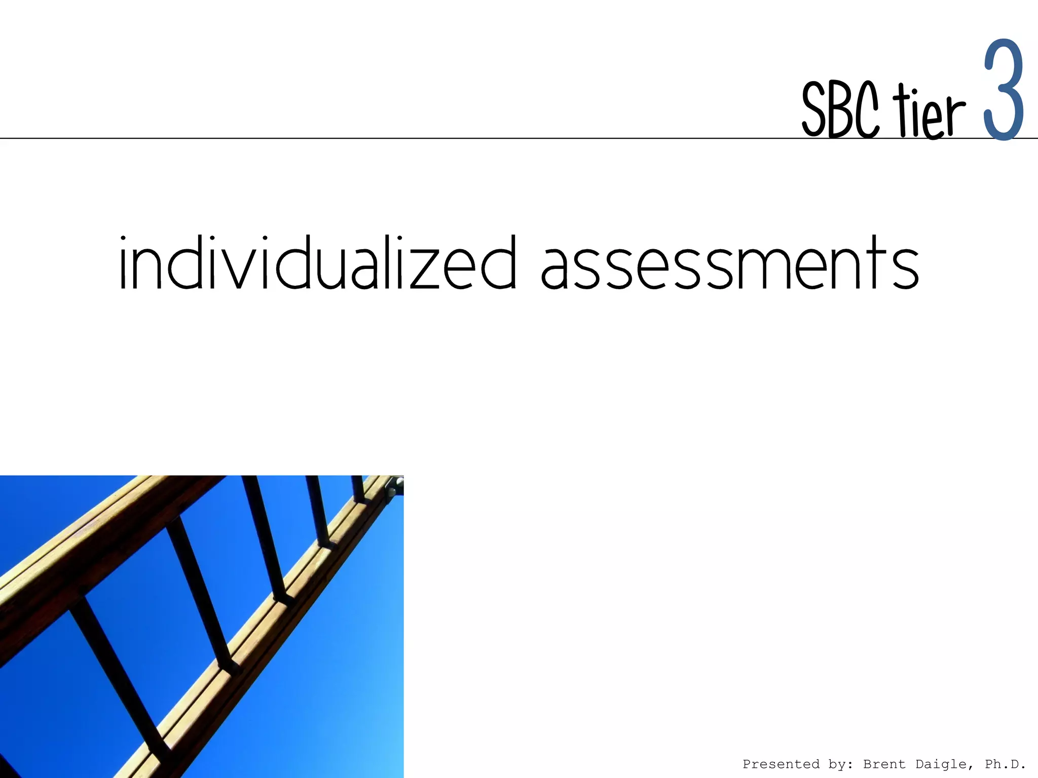 SBC tier             3



Presented by: Brent Daigle, Ph.D.
 