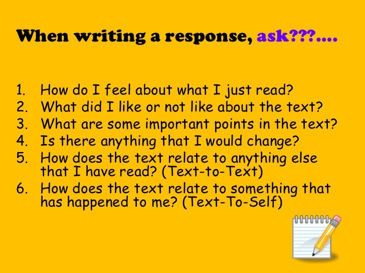 how to write a readers response essay