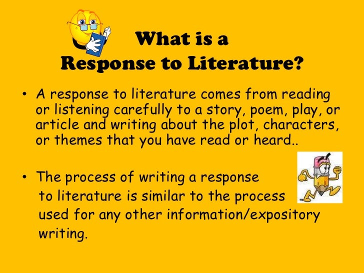 Response to literature essay example