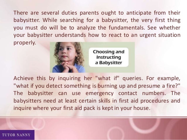 responsibilities of a babysitter
