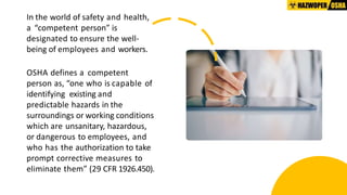 Responsibilities of a Competent Person in Scaffolding and Confined ...