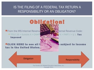 Flrea Program Responsibility vs. Obligation FLREA | PPT