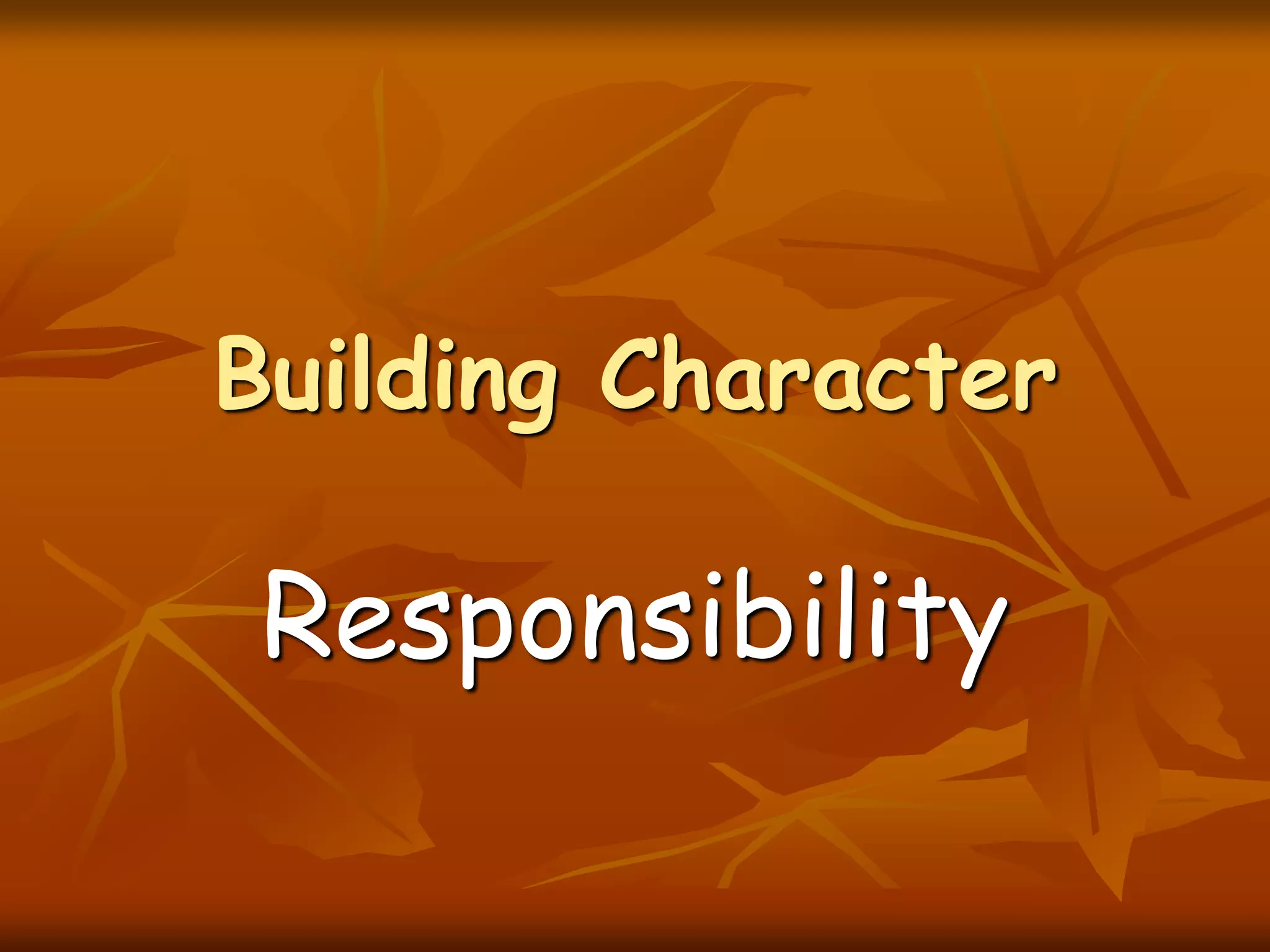 Responsibility+powerpoint | PPT