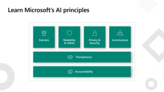 Learn Microsoft's AI principles
 