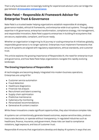 Building Trust and Governance with Responsible AI Frameworks in ...