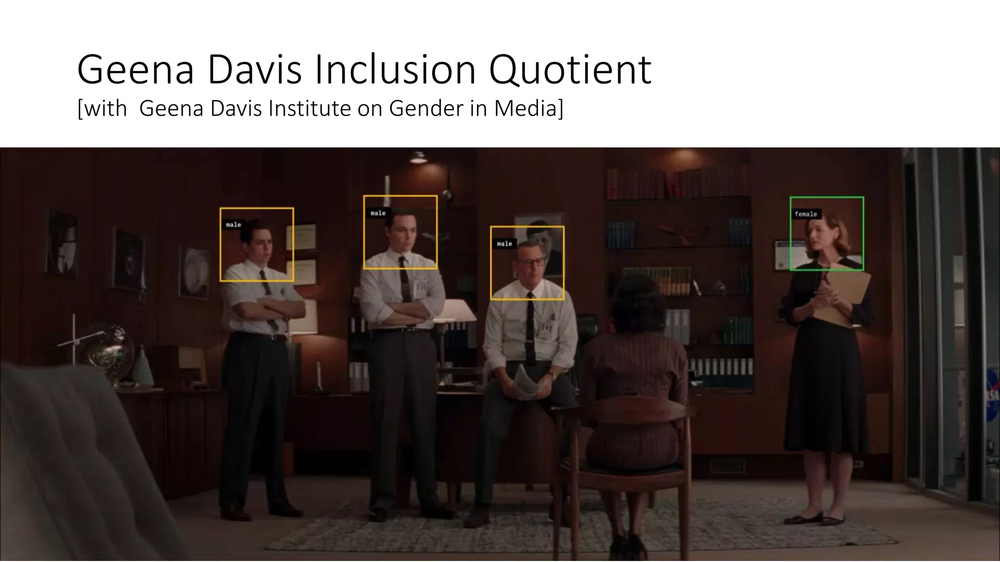 Geena Davis Inclusion Quotient
[with Geena Davis Institute on Gender in Media]
 