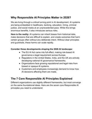 How Responsible AI Principles Shape the Future of Artificial ...
