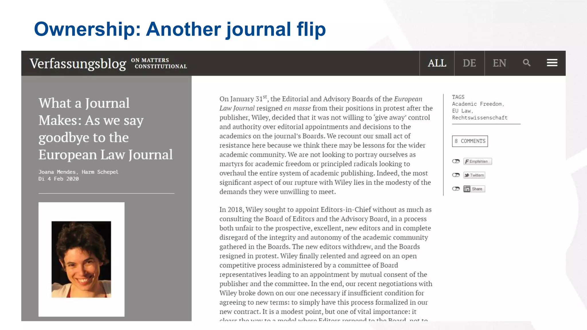 Ownership: Another journal flip
10
 