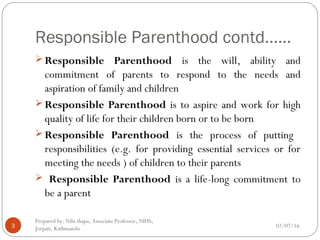 Responsible Parenthood