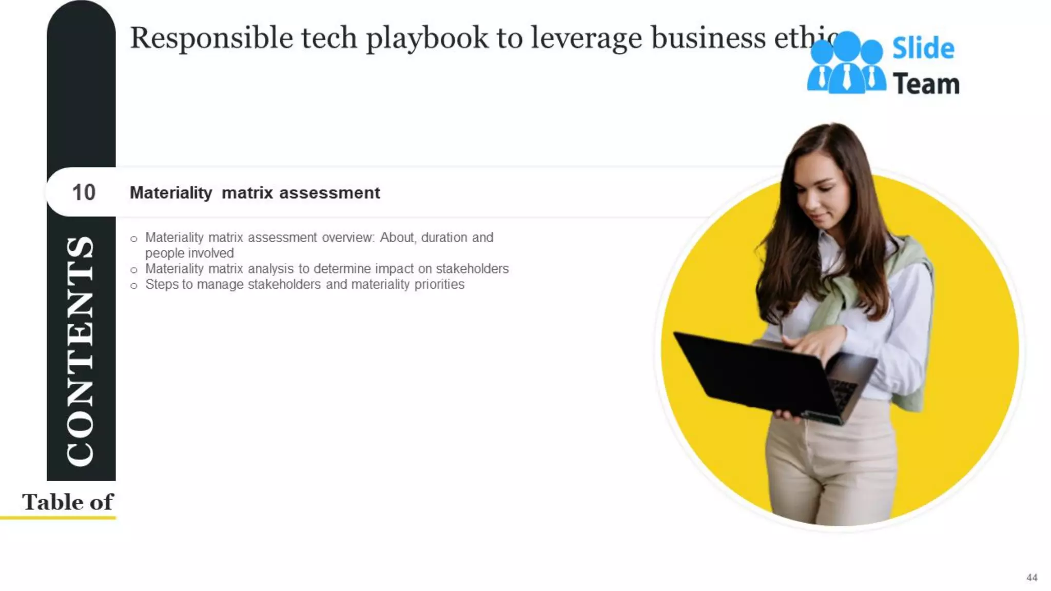 Responsible Tech Playbook To Leverage Business Ethics Powerpoint Presentation Slides
