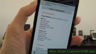 After: Droid 1 column HTML text
 