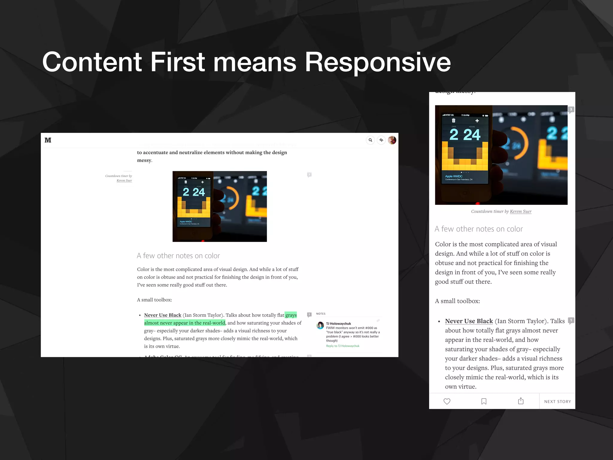 Content First means Responsive!